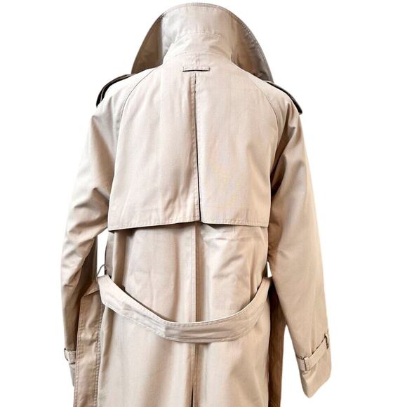 Vintage Oleg Cassini Heritage Size 12 Quilted Long Trench Coat Quiet Luxury - Picture 12 of 16